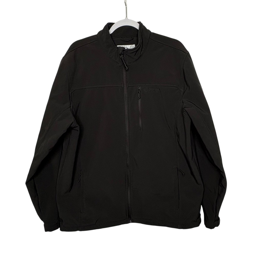 Magellan Outdoors Mens XL Hickory Canyon Softshell Jacket Black Fleece Lined